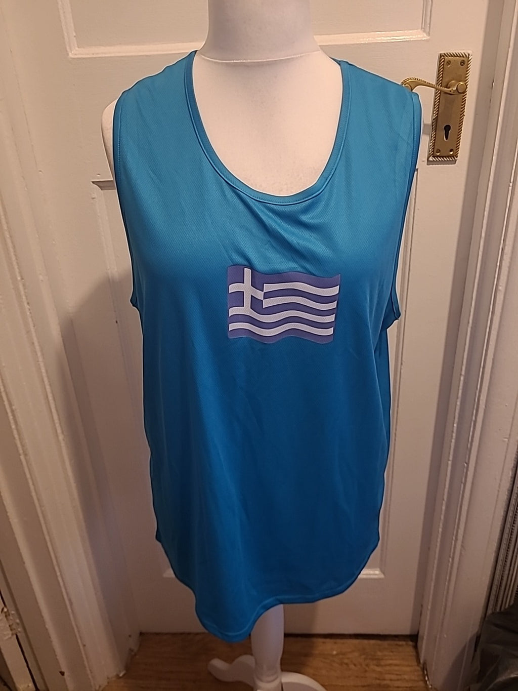 Mens Sols Size 2XL Blue Greece Vest Top