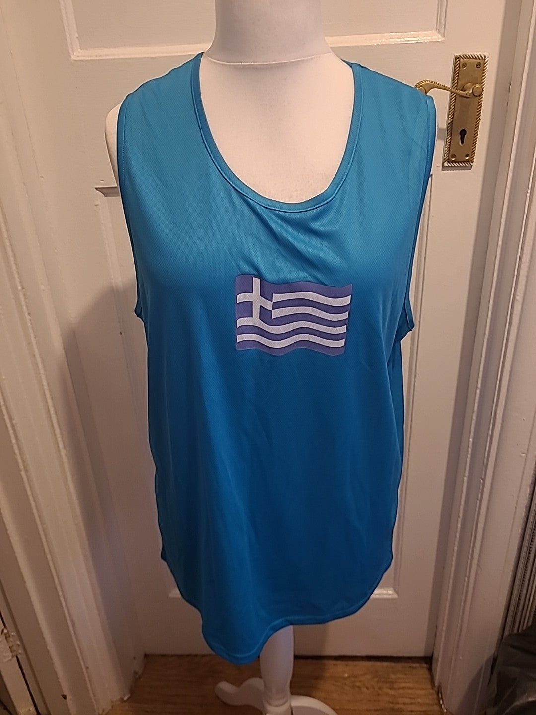 Mens Sols Size 2XL Blue Greece Vest Top