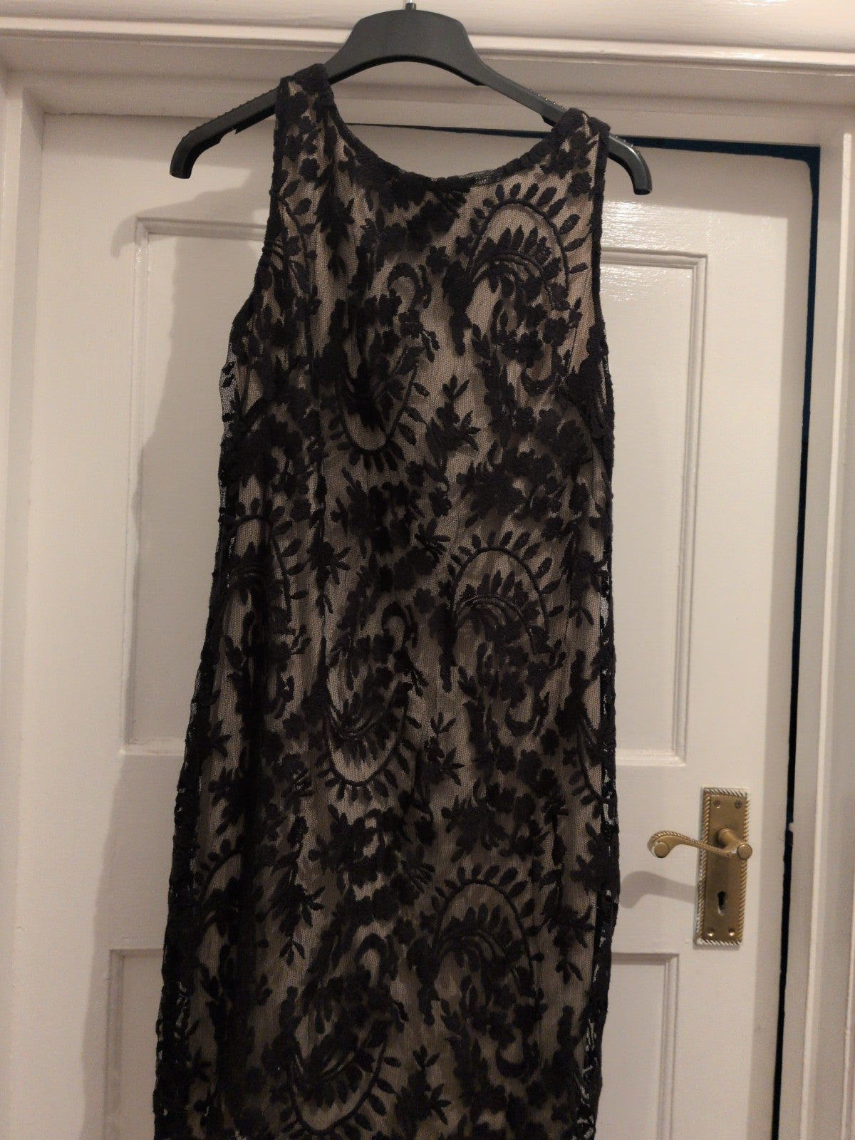 Wallis 10 Black Mesh Lined Sleeveless Dress