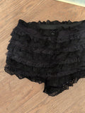 Shein Small Black Fully Frilly Elasticated Shorts