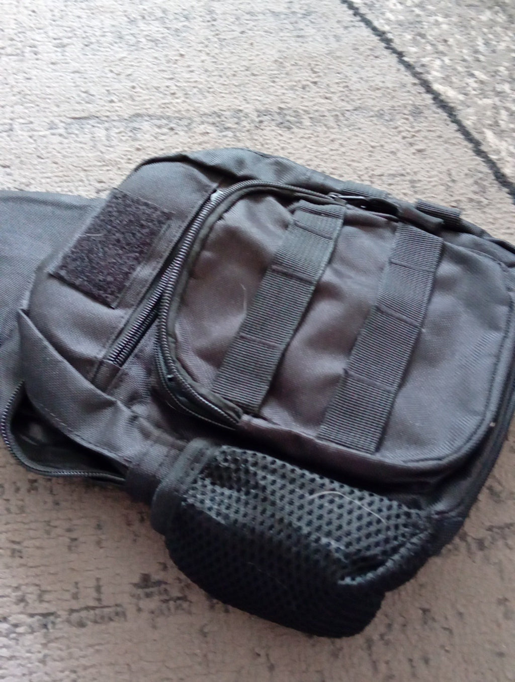 Unisex Black Zipper Shoulder Bag Free Delivery