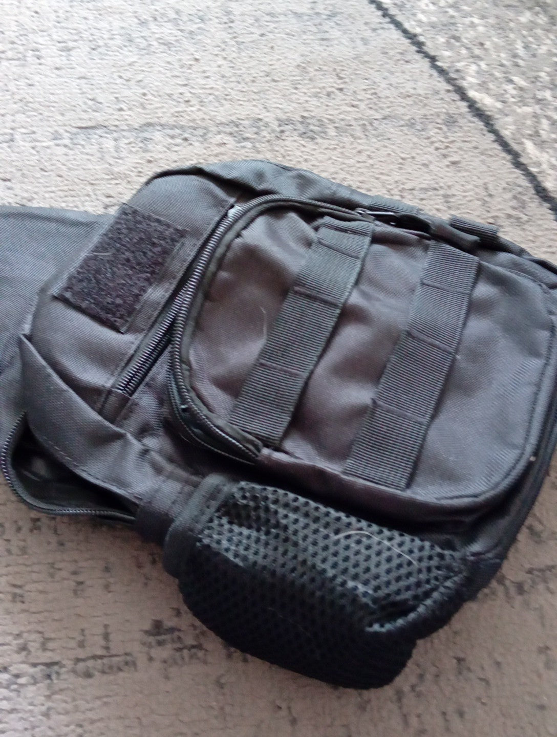 Unisex Black Zipper Shoulder Bag Free Delivery