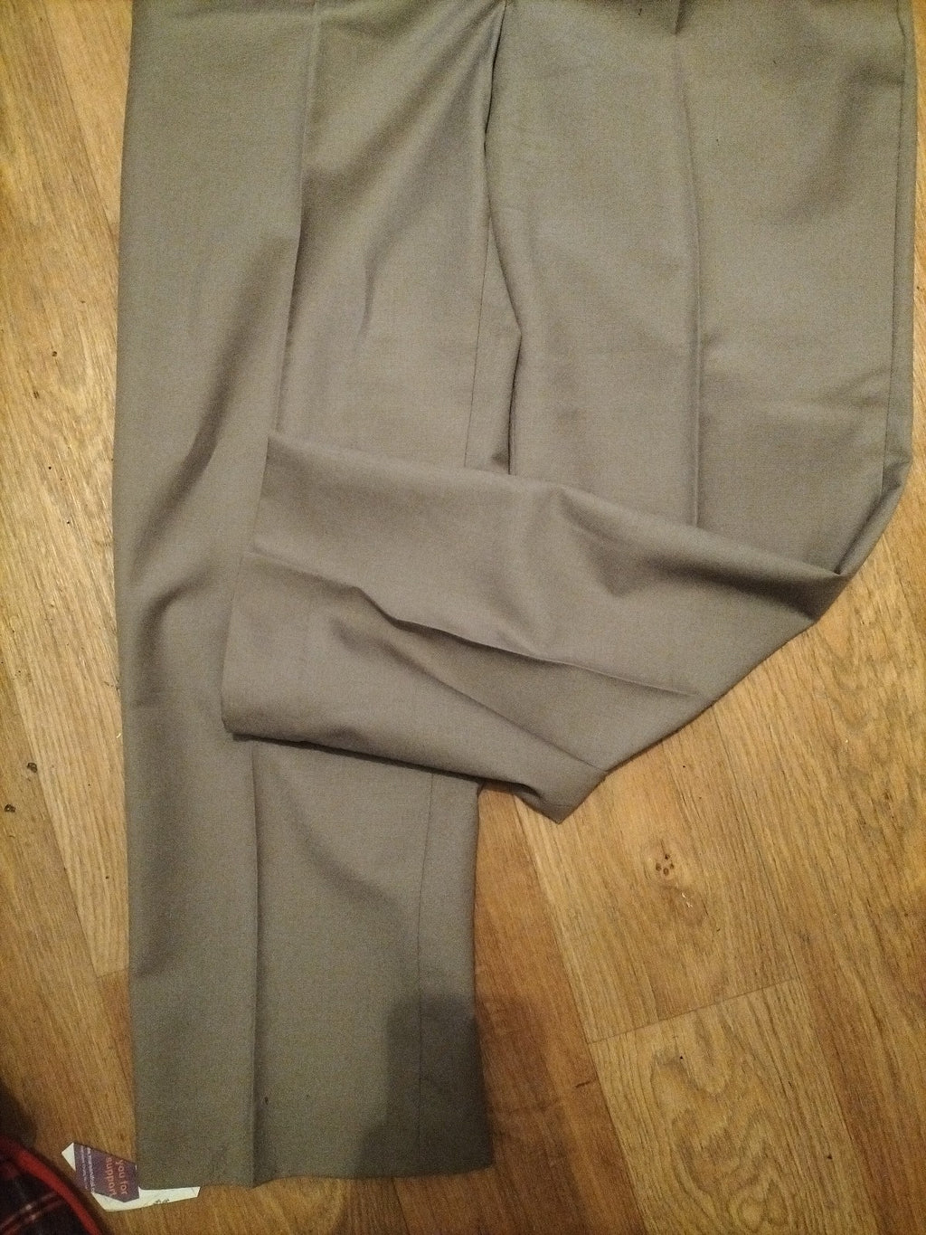 Mens The Label Size 34" Short Wool Beige Trousers