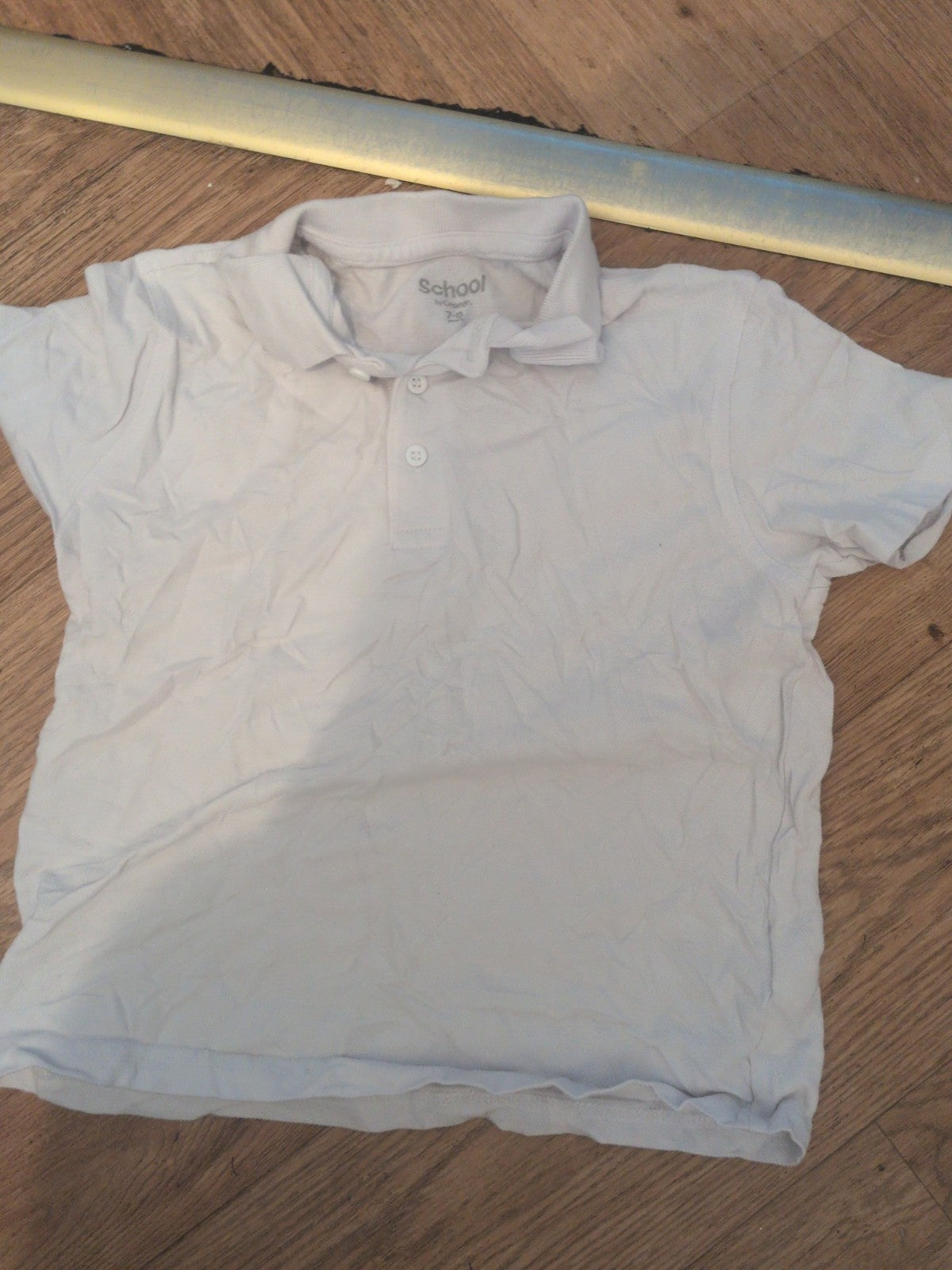 George 7-8 Years White Short Sleeve School Polo