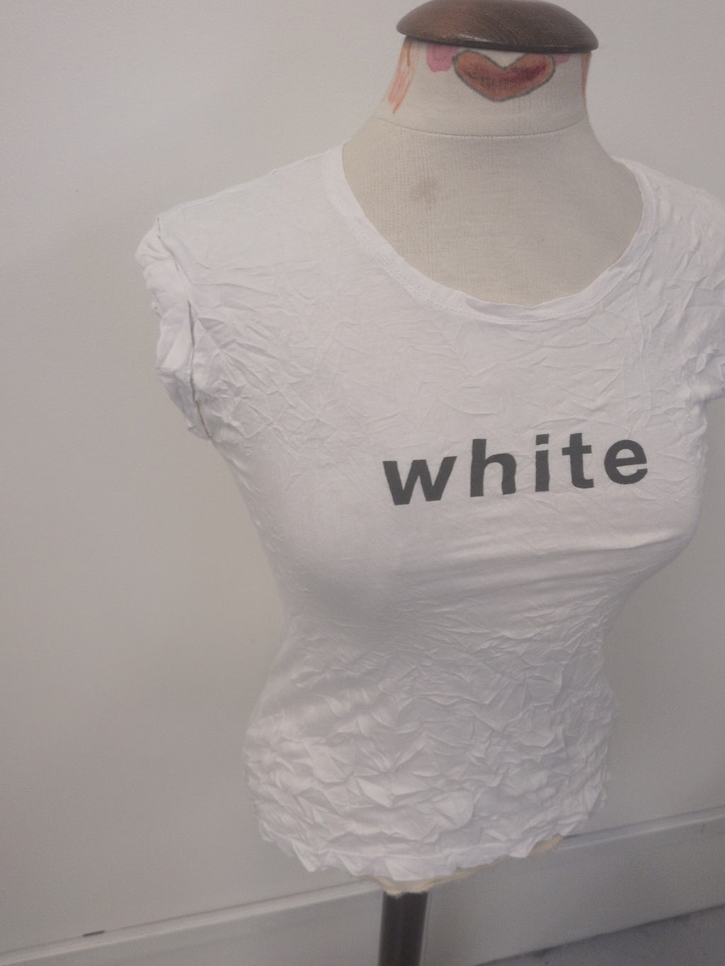 Ladies New Look Size 6 White Short Sleeve T-shirt