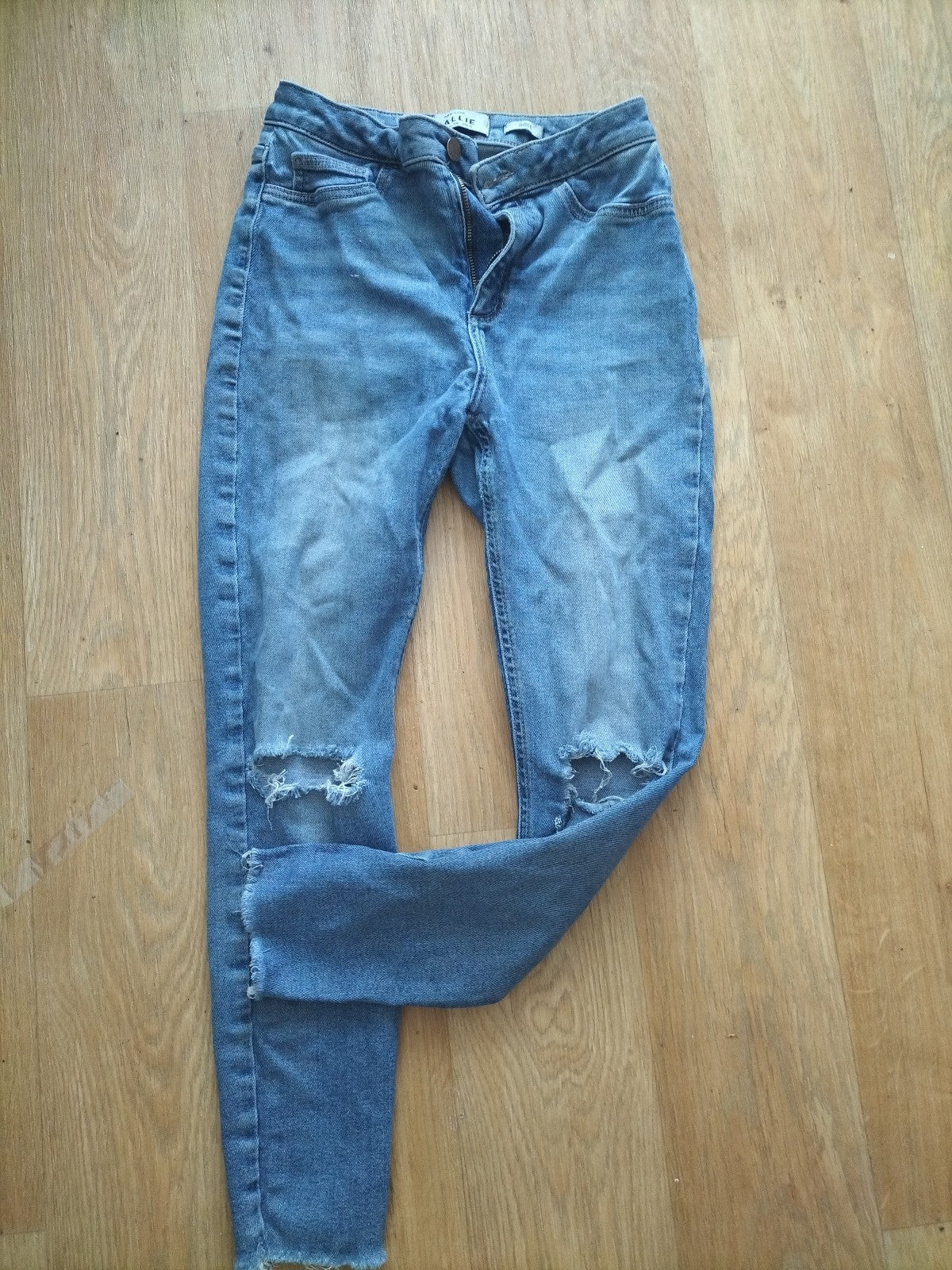 Ladies New Look Size 10 Disco Ripped Jeans