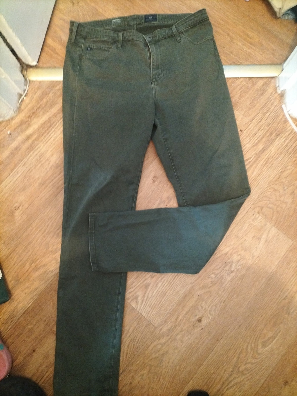 Adriano Goldschmied 32r Mid Rise Cigarette Prima Green Jeans