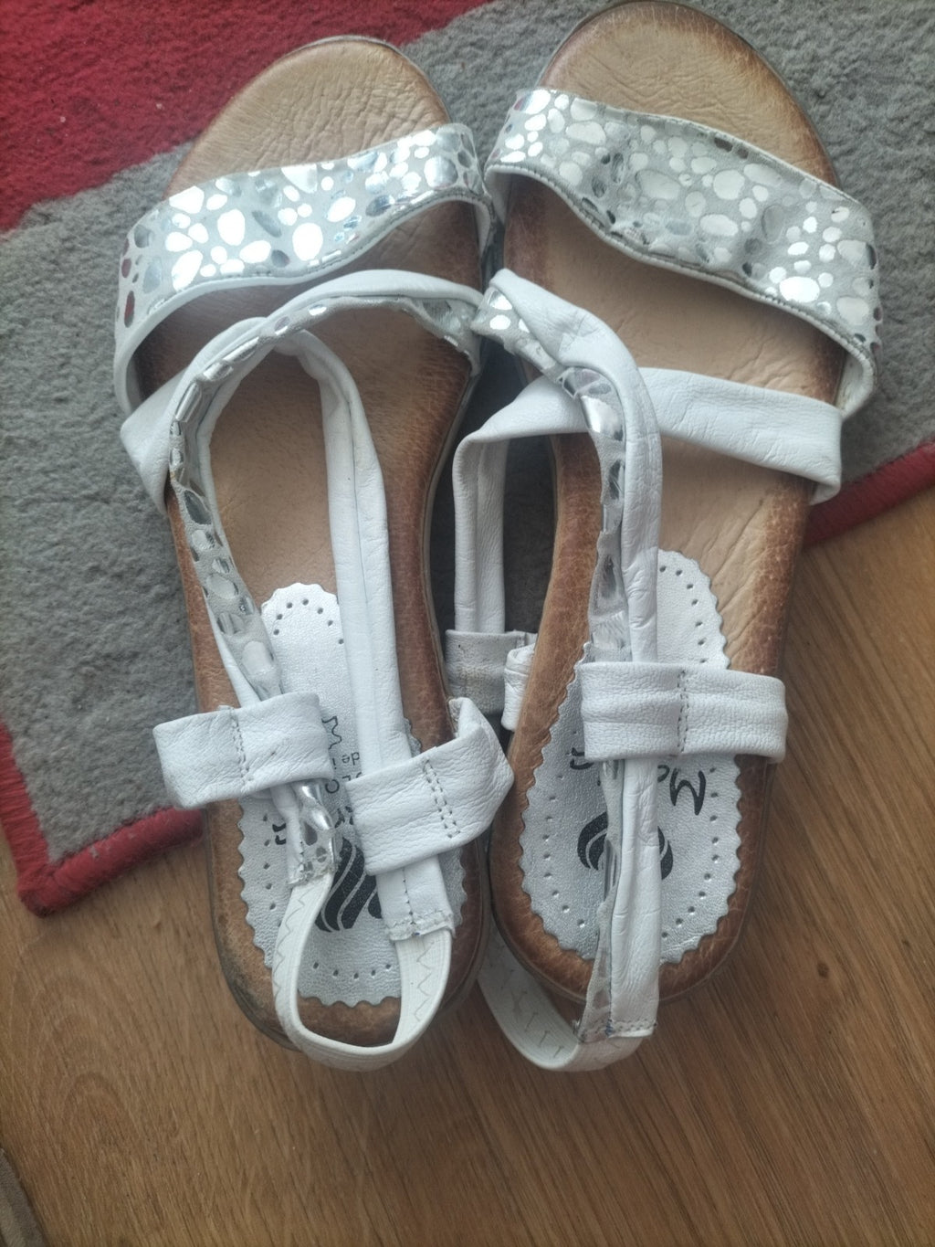 Maria Euro 38 White Open Strappy Sandals
