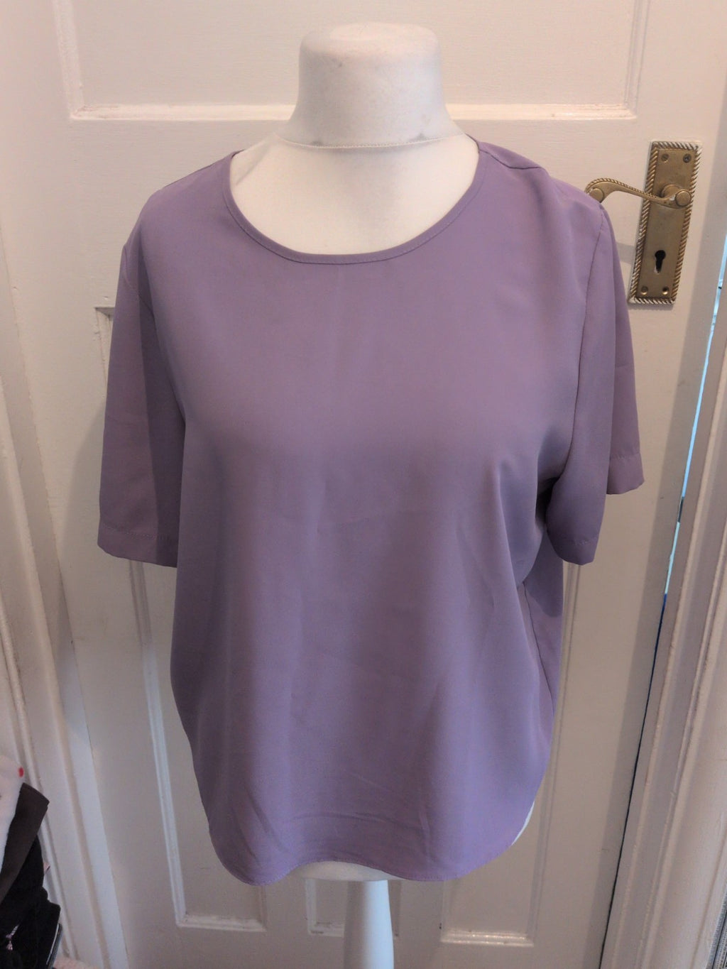First Avenue 18 Lilac Short Sleeve Blouse