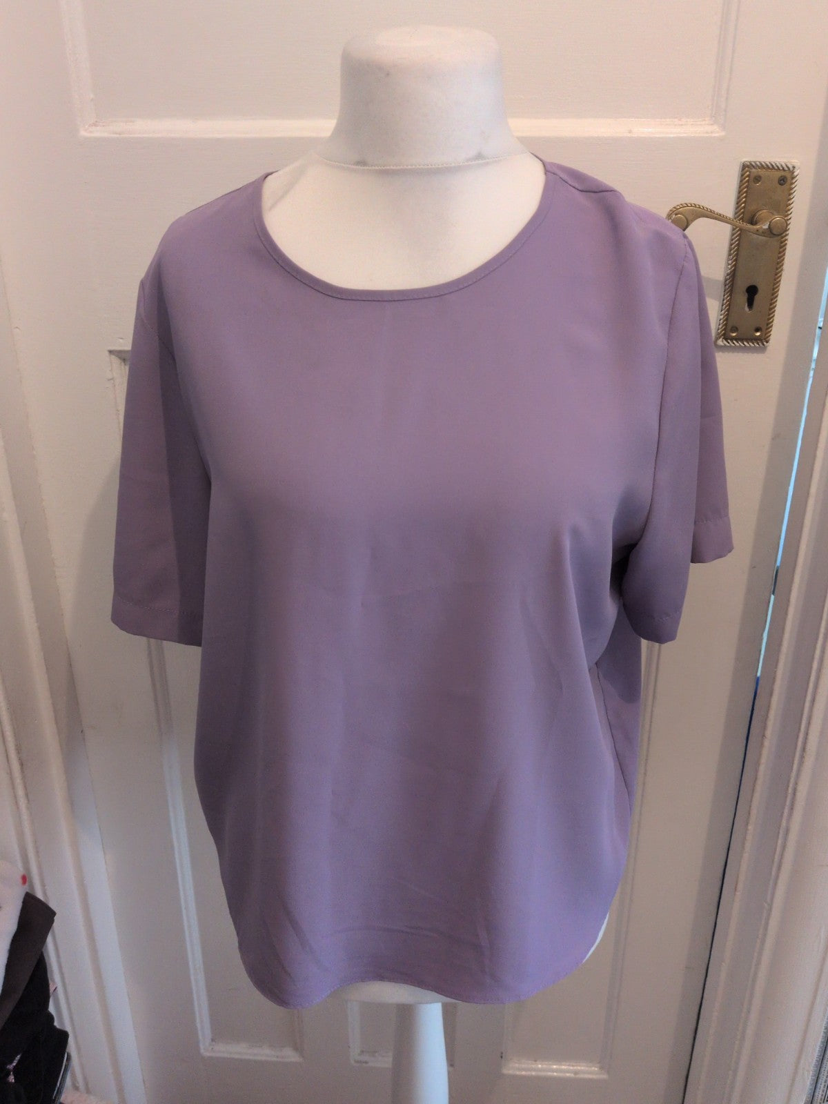 First Avenue 18 Lilac Short Sleeve Blouse