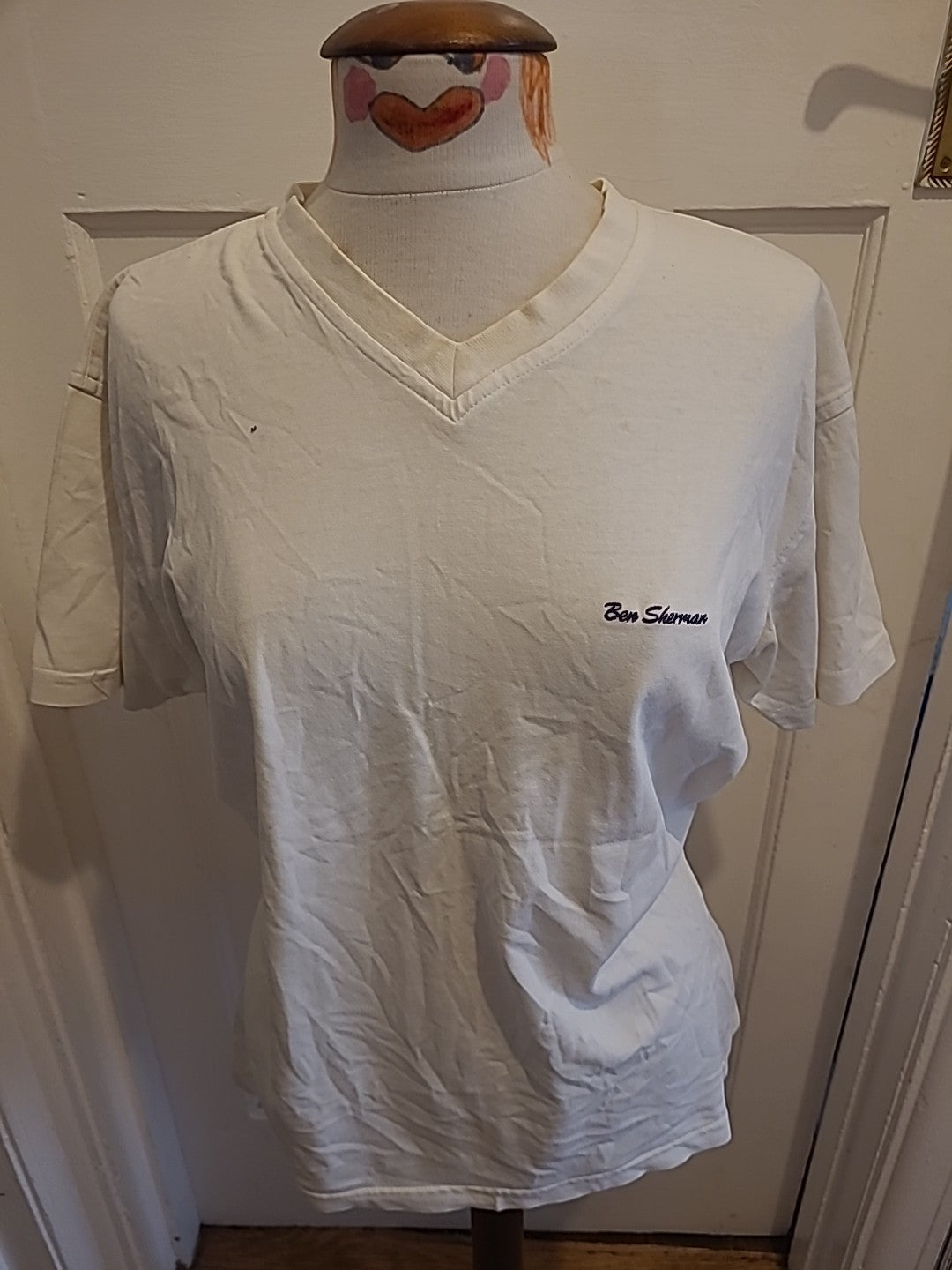 Mens Ben Sherman Size Medium White Tshirt