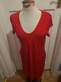 Ladies Marks And Spencer Size 12 Cherry Red Sleeveless Dress