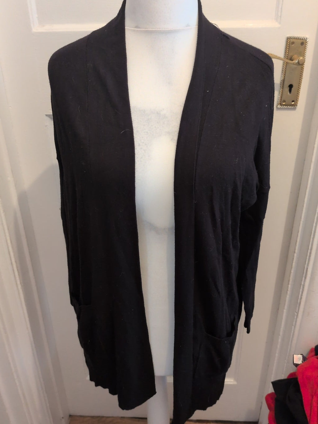 Ladies Primark Size 10 Black Collared Cardigan