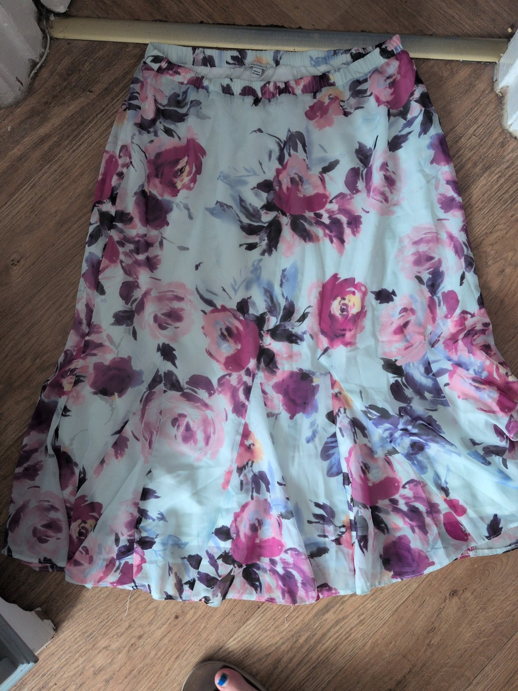 Nightingales 18 Floral Long Length Elasticated Skirt