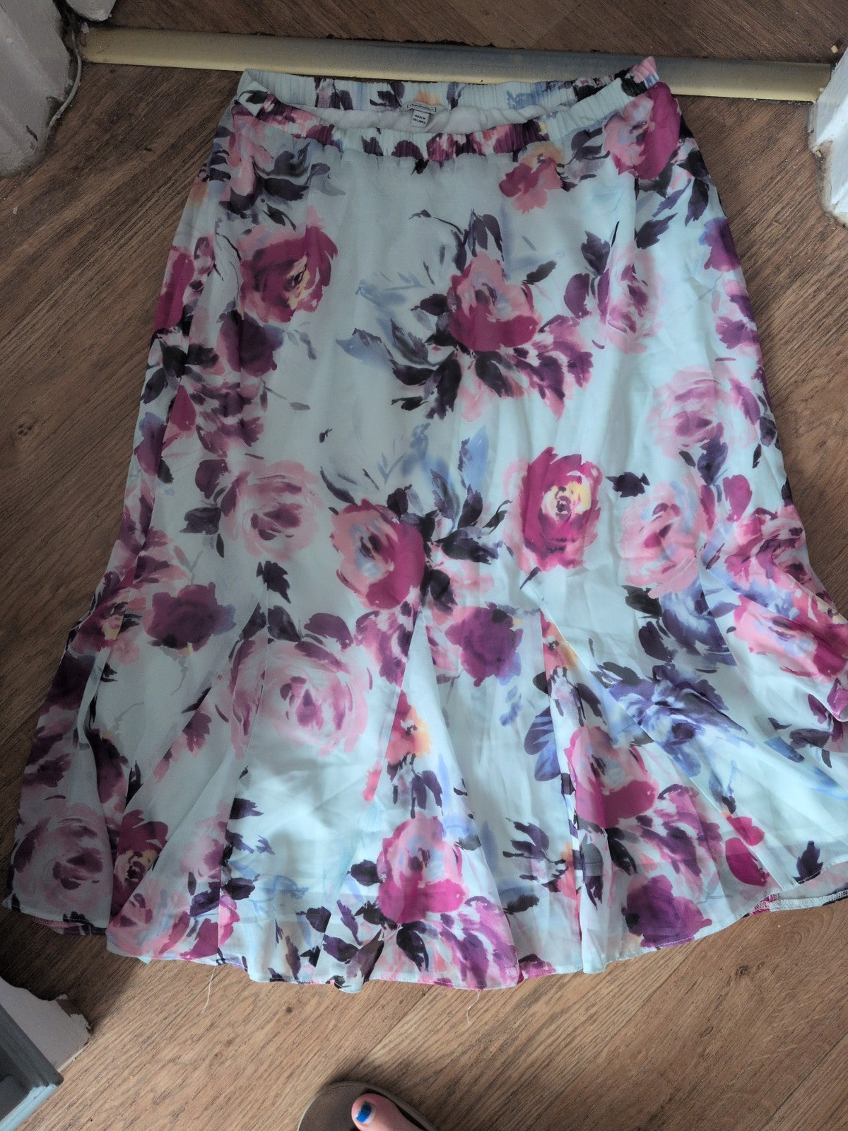 Nightingales 18 Floral Long Length Elasticated Skirt