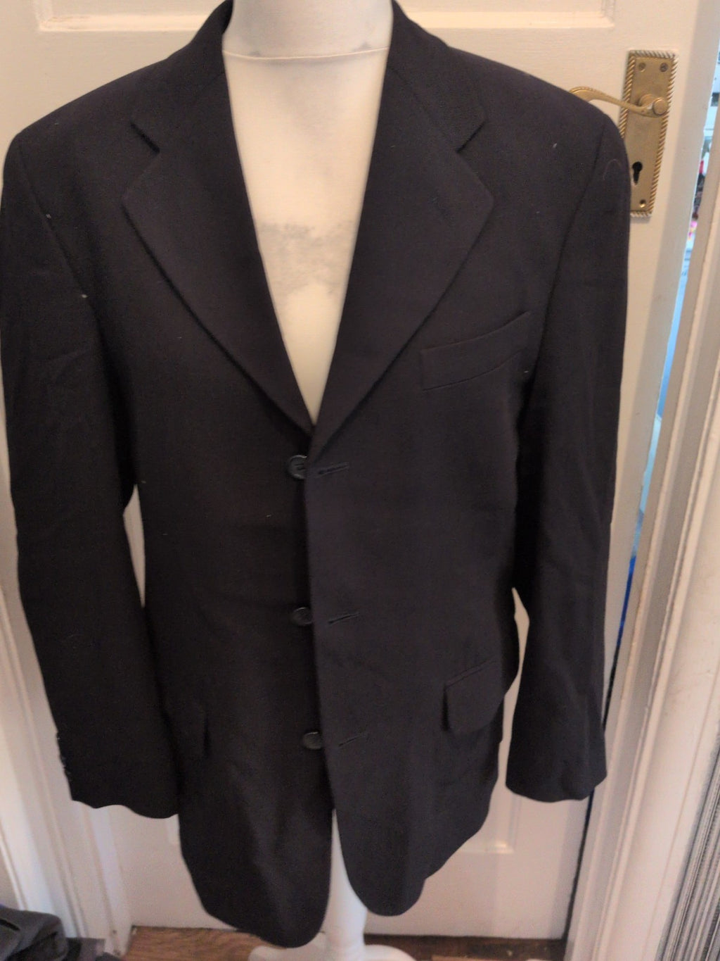 Ciro Citterio 40R Black Lined Padded Suit Jacket