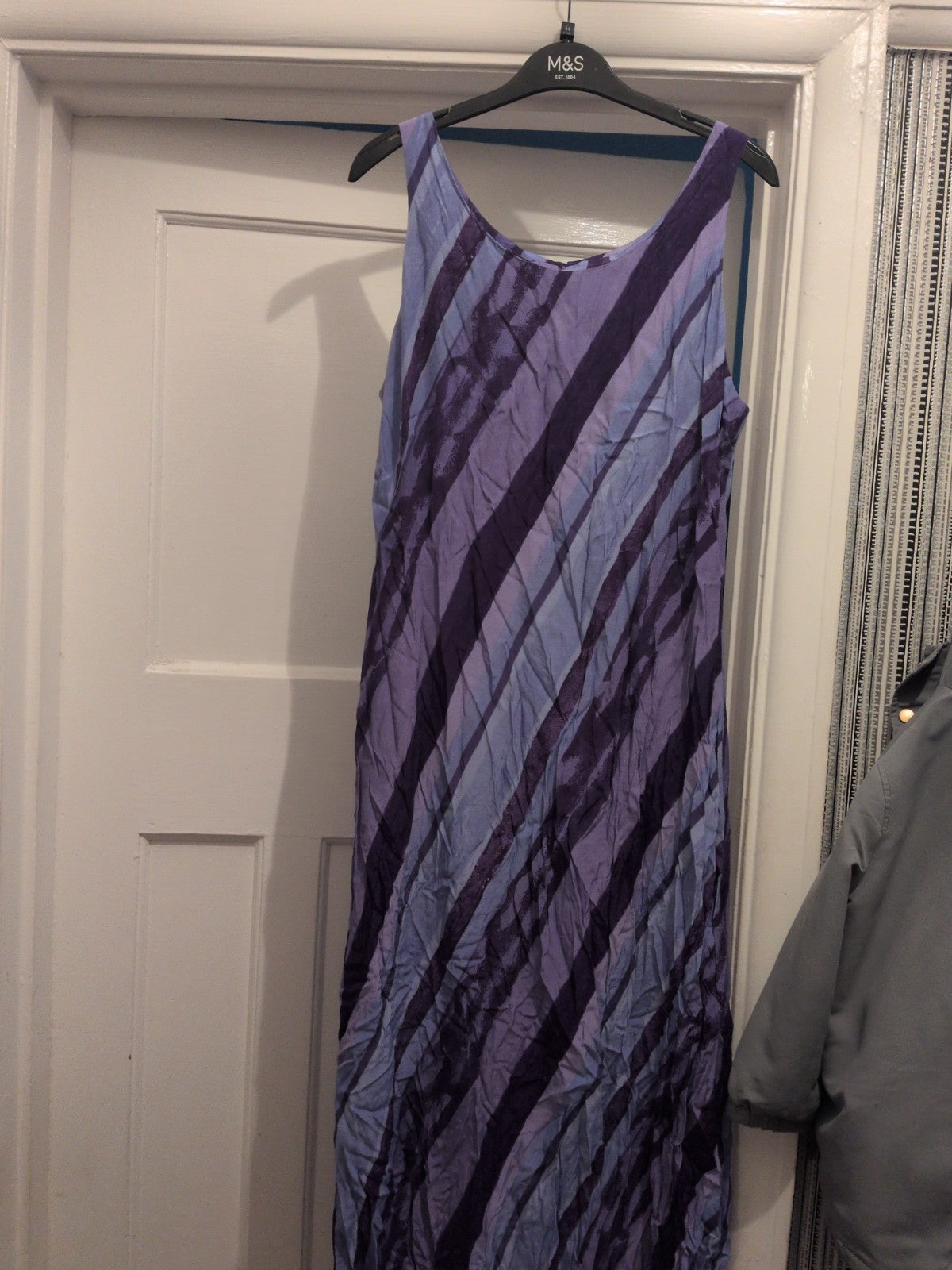 Topshop 14 Purple Toned Sleeveless Long Length Dress