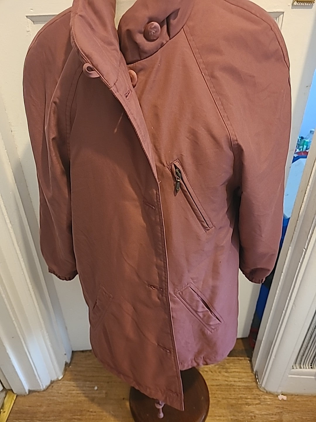 Ladies St Michael Size 8 Purple Lined Coat