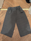 Small Black And White Striped Ultra Lightweight Crop Trousers