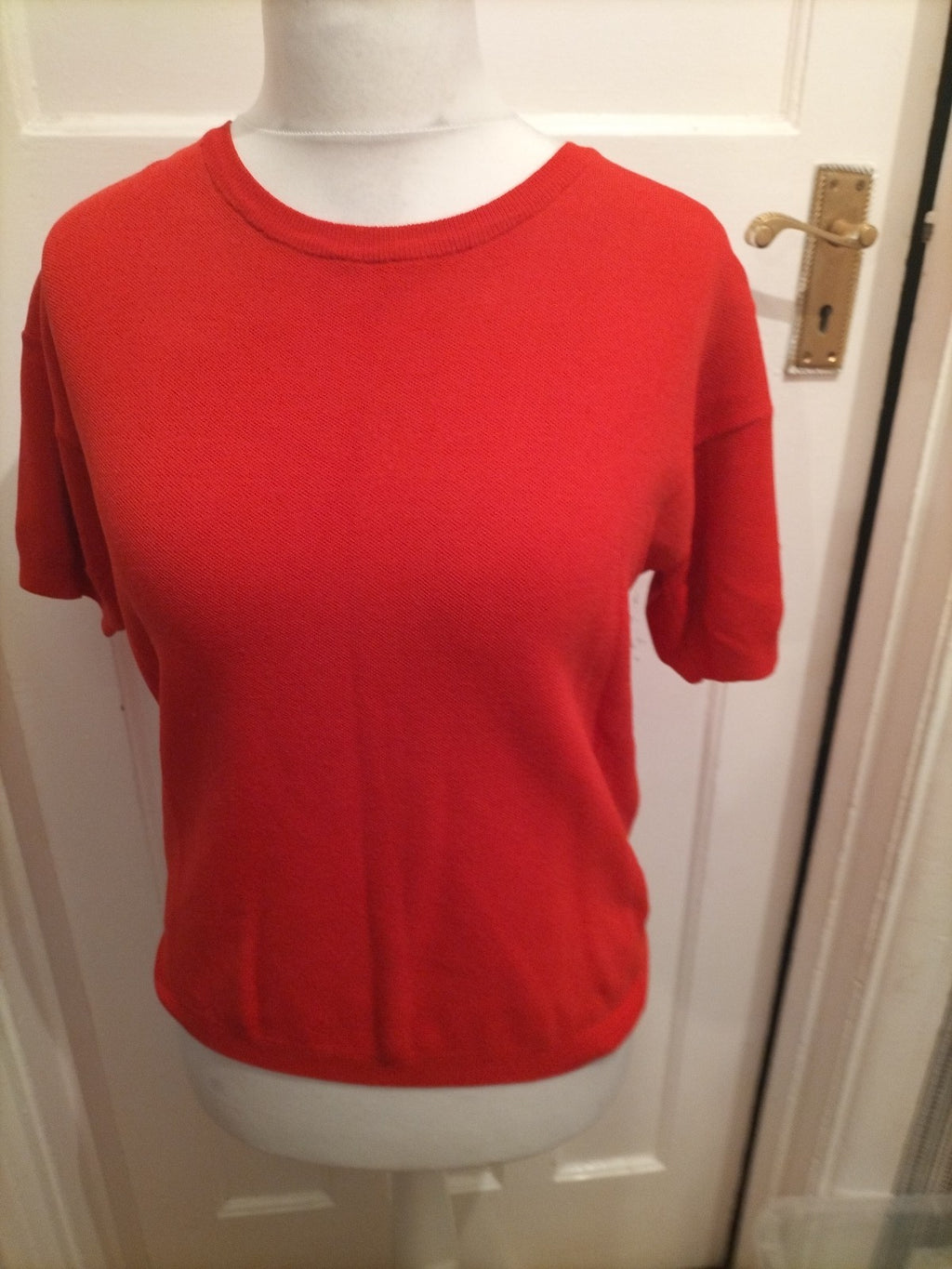 Ladies Primark Size 10 Orange Short Sleeve Blouse/T-shirt