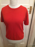 Ladies Primark Size 10 Orange Short Sleeve Blouse/T-shirt