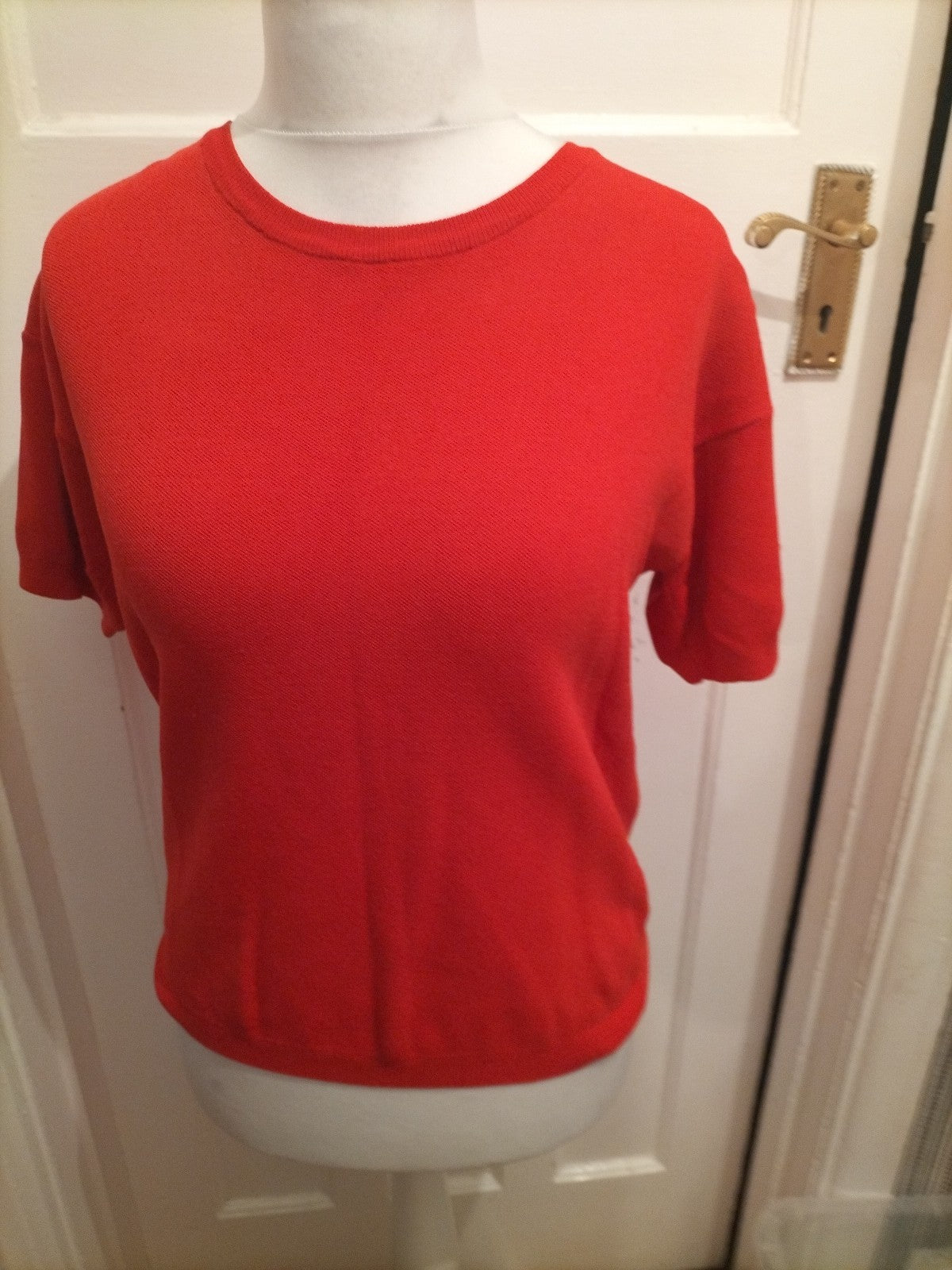 Ladies Primark Size 10 Orange Short Sleeve Blouse/T-shirt