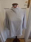 Ladies River Island Size 10 Grey Short Sleeved Blouse