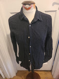 Mens Next Size Medium Black With White Dash Detail Long Sleeved Shirt
