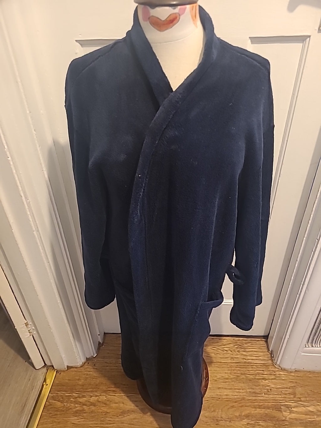 Mens Atlantic Bay Size M Navy Warm Dressing Gown ( No Cord)