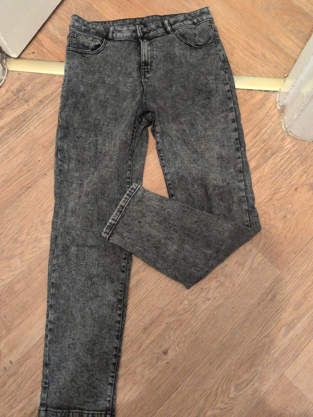 Ladies Denim By TU Size 12 Grey Girlfriend Jeans