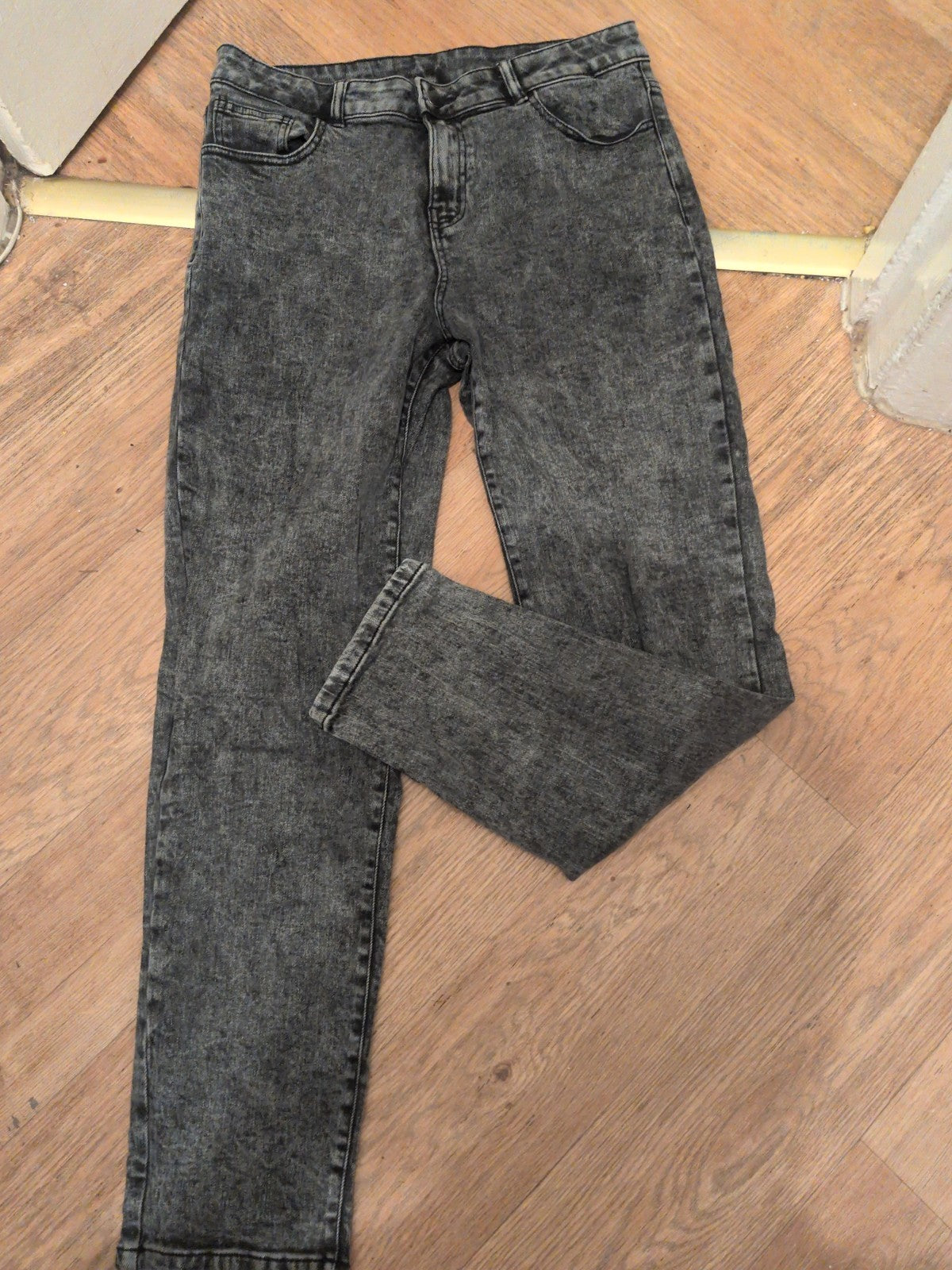 Ladies Denim By TU Size 12 Grey Girlfriend Jeans