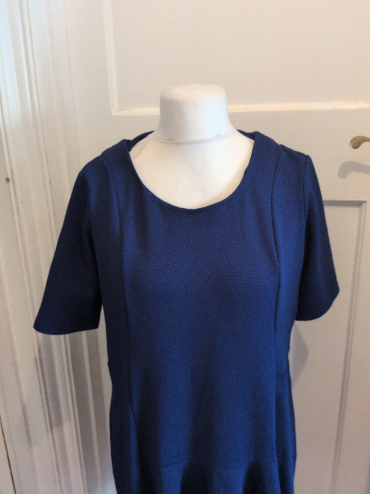 Ladies M&S Collection Size 16 Royal Blue Short Sleeve Knee Length Dress