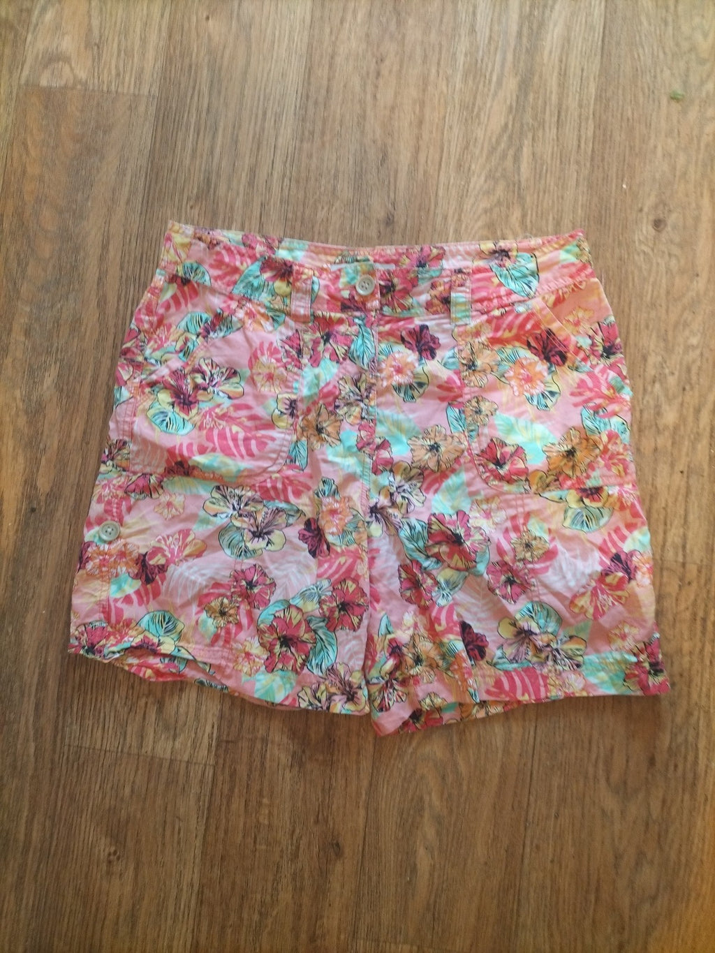 Ladies George Size 10 Pink Floral Shorts