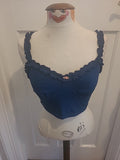 Ladies Size Medium Royal Blue Crop Sleeveless Tshirt