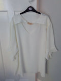 Ladies Brand New Cream Blouse Size 5XL Free Delivery