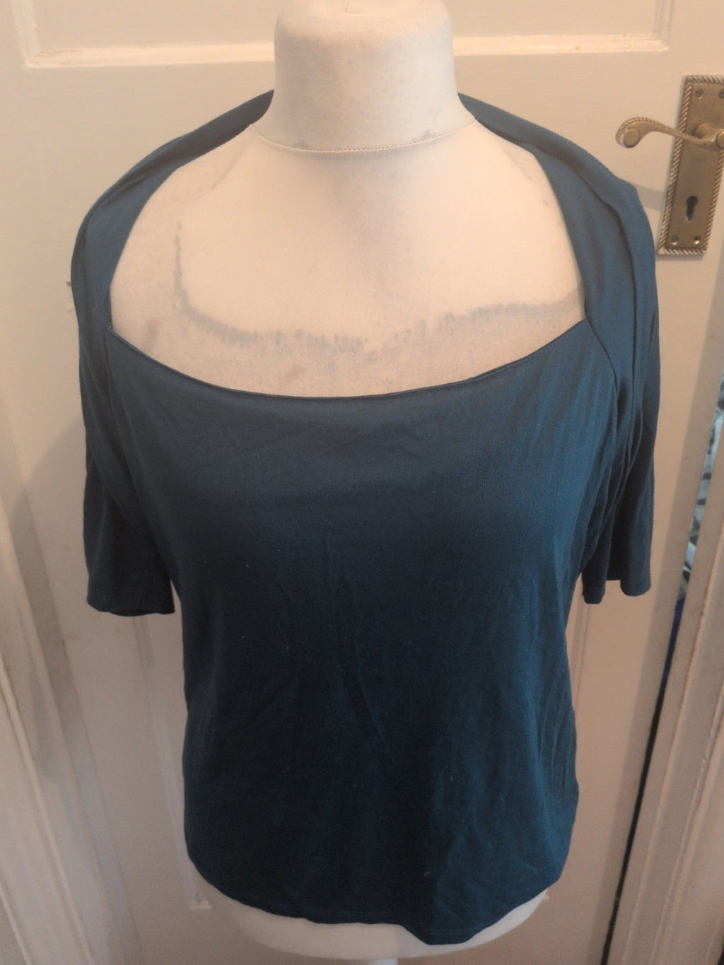 Ladies George Size 18 Navy Blue Short Sleeve Blouse