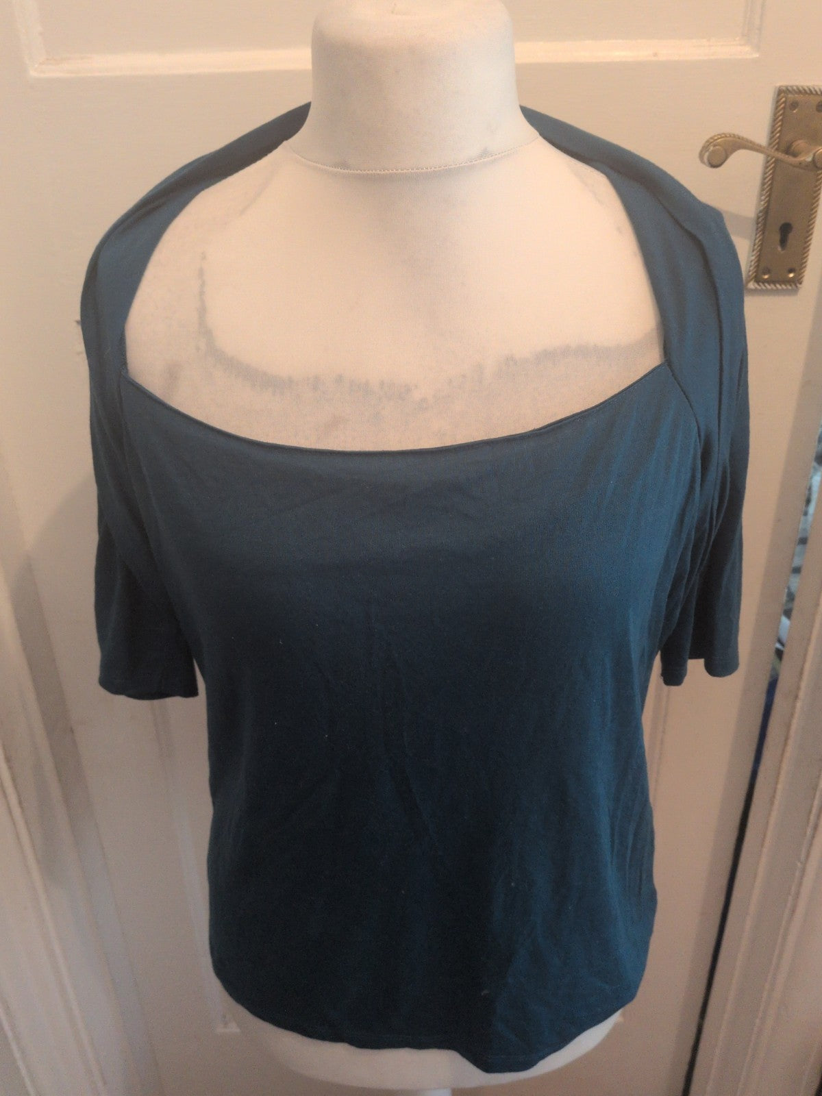 Ladies George Size 18 Navy Blue Short Sleeve Blouse