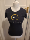 Ladies Nike Size XS Black Dri Fit Print Tshirt