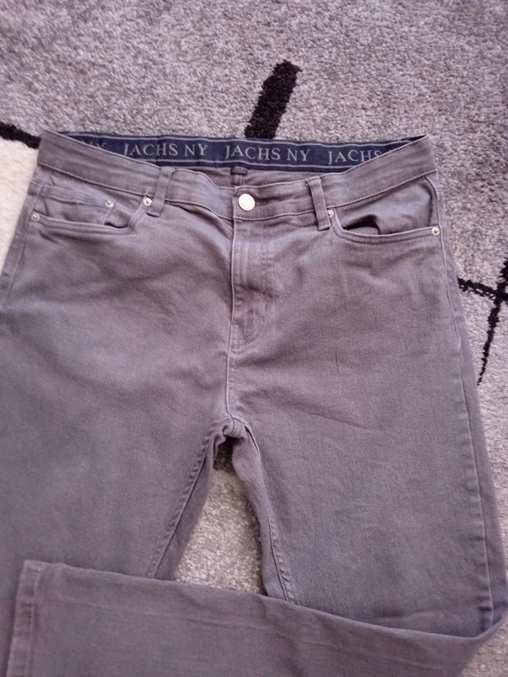 Mens Grey Jeans 36w 30 Leg Jachs Ny Free Delivery