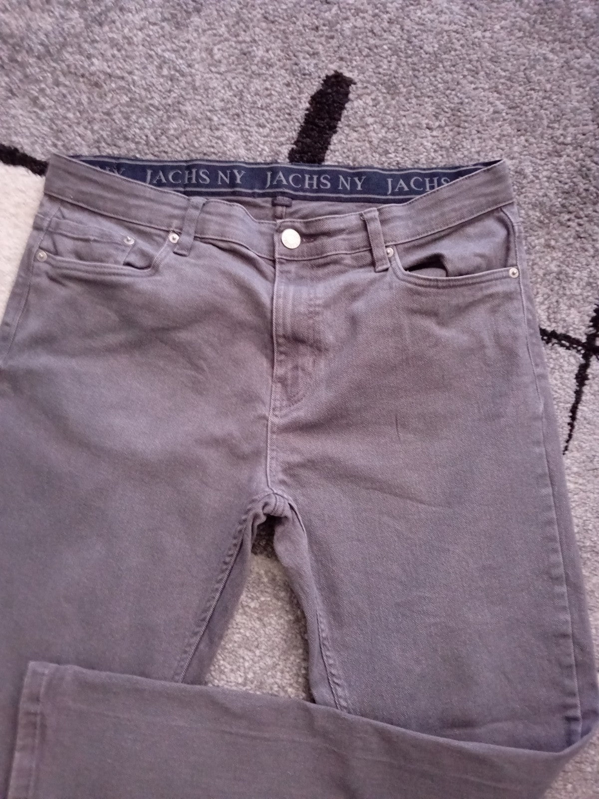 Mens Grey Jeans 36w 30 Leg Jachs Ny Free Delivery