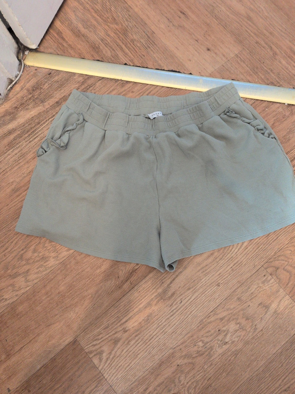 Papaya 20 Pale Light Green Elasticated Shorts