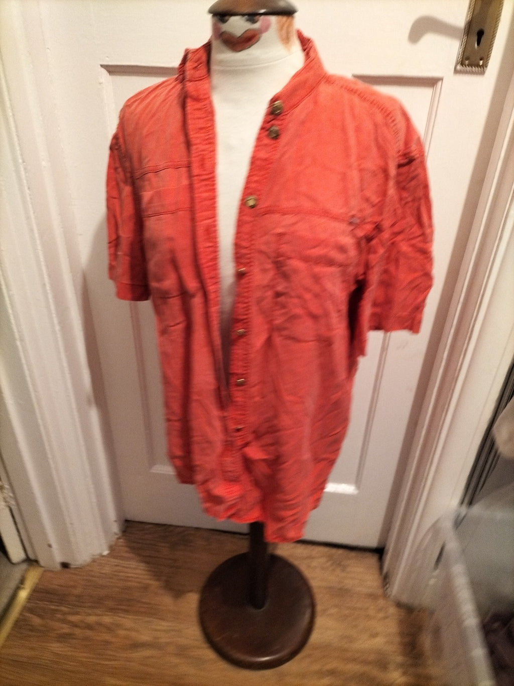 Ladies Betty Barclay Size 12 Peach Buttoned Top