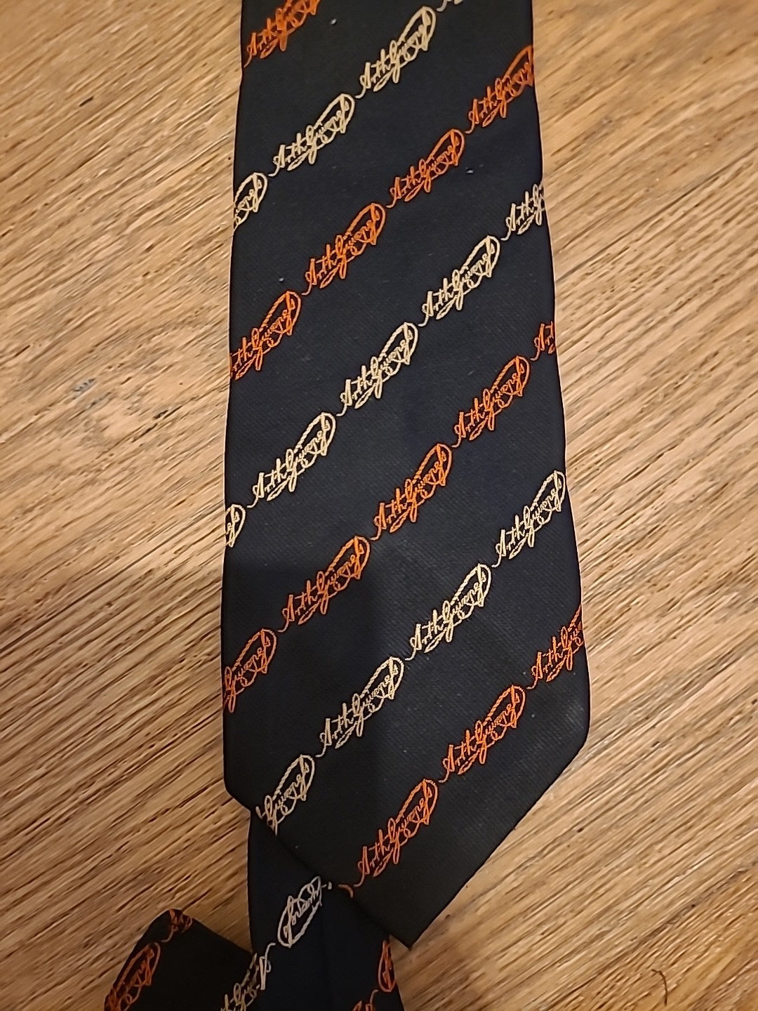Mens Tootal Orange/Black/Gold Tie