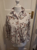 Ladies Peacocks Size 10-12 Butterfly Long Sleeved Pyjama Top