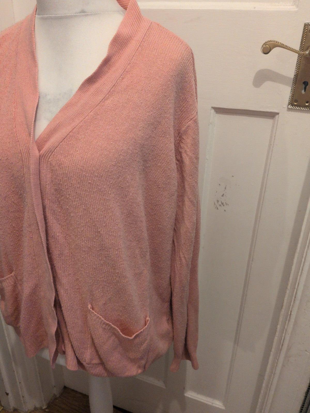Damart 22/24 Pink Buttoned Cardigan Bobbling