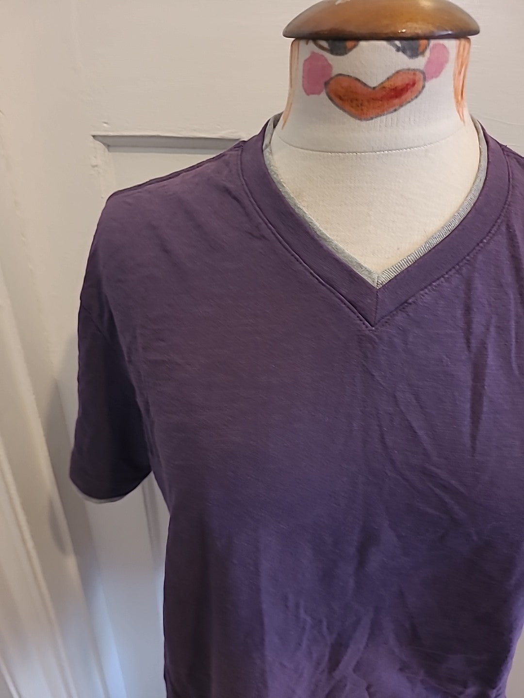 Mens Tu Size Large Purple Short Sleeved Pyjama Top