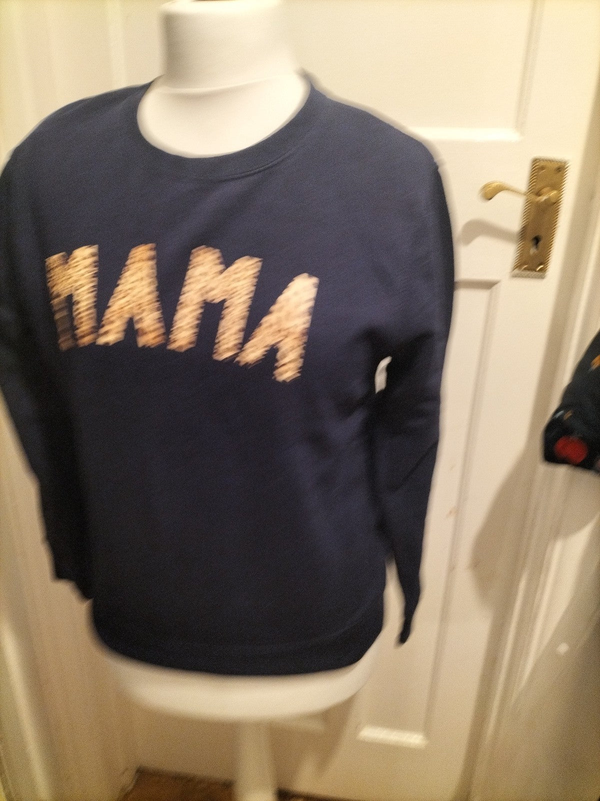 Ladies Size Small Navy "Mama" Jumper Pullover