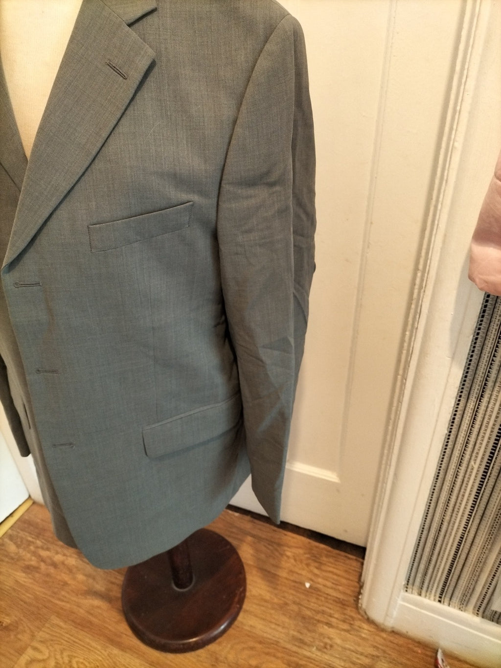 Mens Marks And Spencer Size 40" Grey Lined Padded Blazer