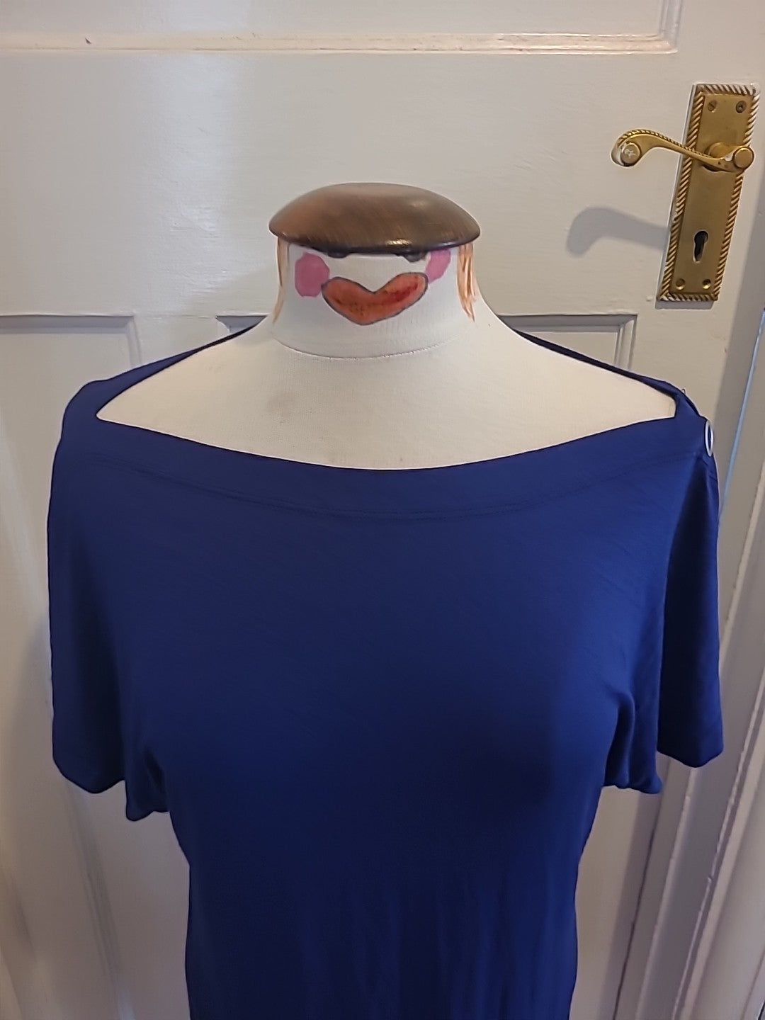 Ladies Next Size 12 Purple Short Sleeved Longline Top