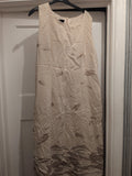 Alexon 18 Brown And Beige Lined Sleeveless Long Length Dress